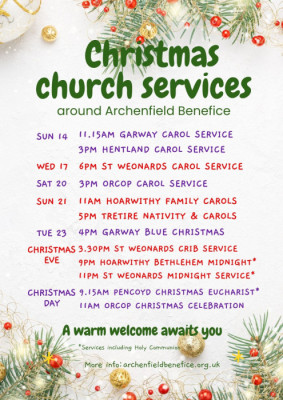 Archenfield Benefice blog image - Christmas Services